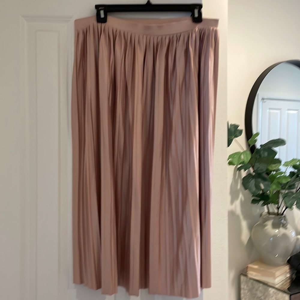 Topshop pleated midi skirt